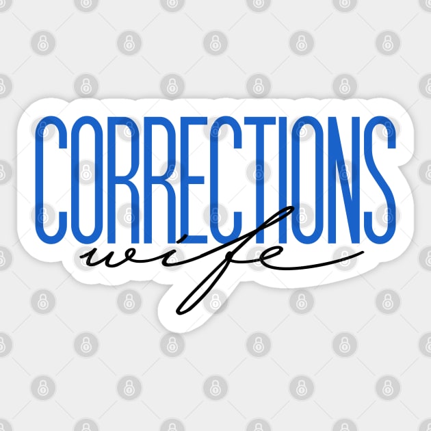 Corrections Wife Thin Silver Line Correctional Officer Wife Prison Guard Sticker by bluelinemotivation